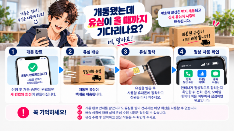 편의점에 호환 유심이 없다면 당일배송으로 준비하세요